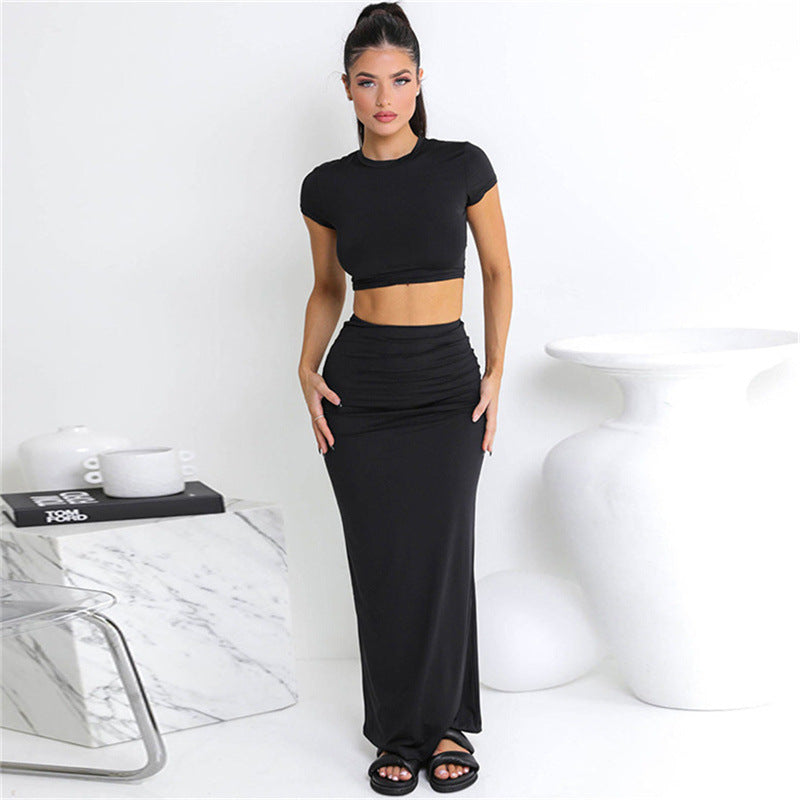 Crop Top and Maxi Skirt Set