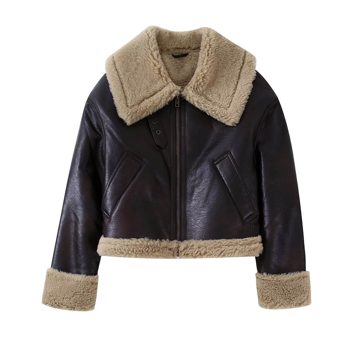 Faux Fur Leather Jacket - York & Dante 