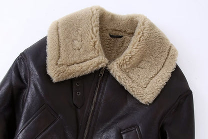 Faux Fur Leather Jacket - York & Dante 