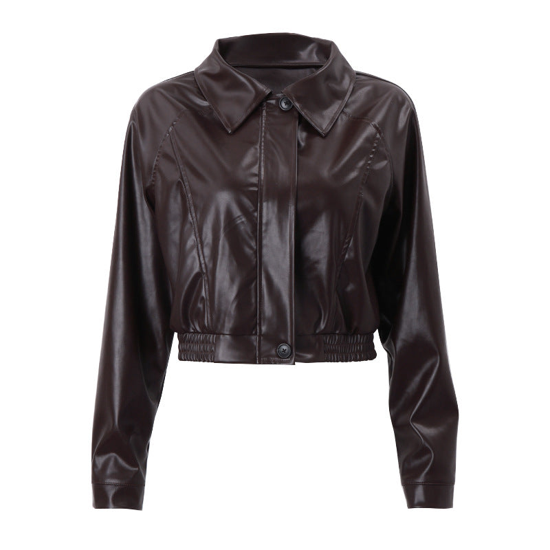 Sophiya Retro Faux Leather Jacket