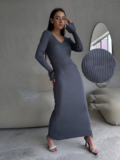 Corina Knitted Winter Maxi Dress