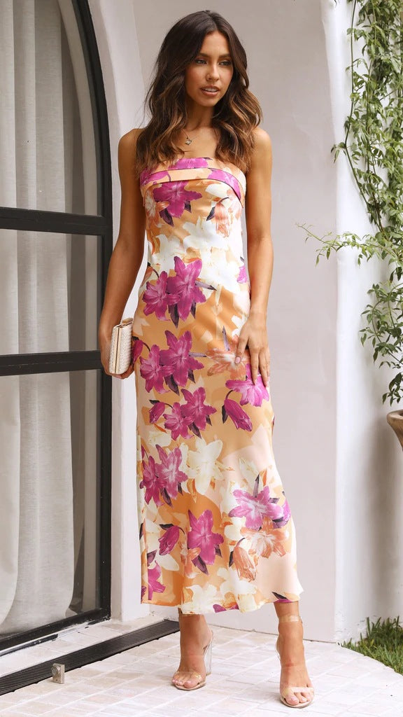 Julia's Floral Print Midi Dress - York & Dante 