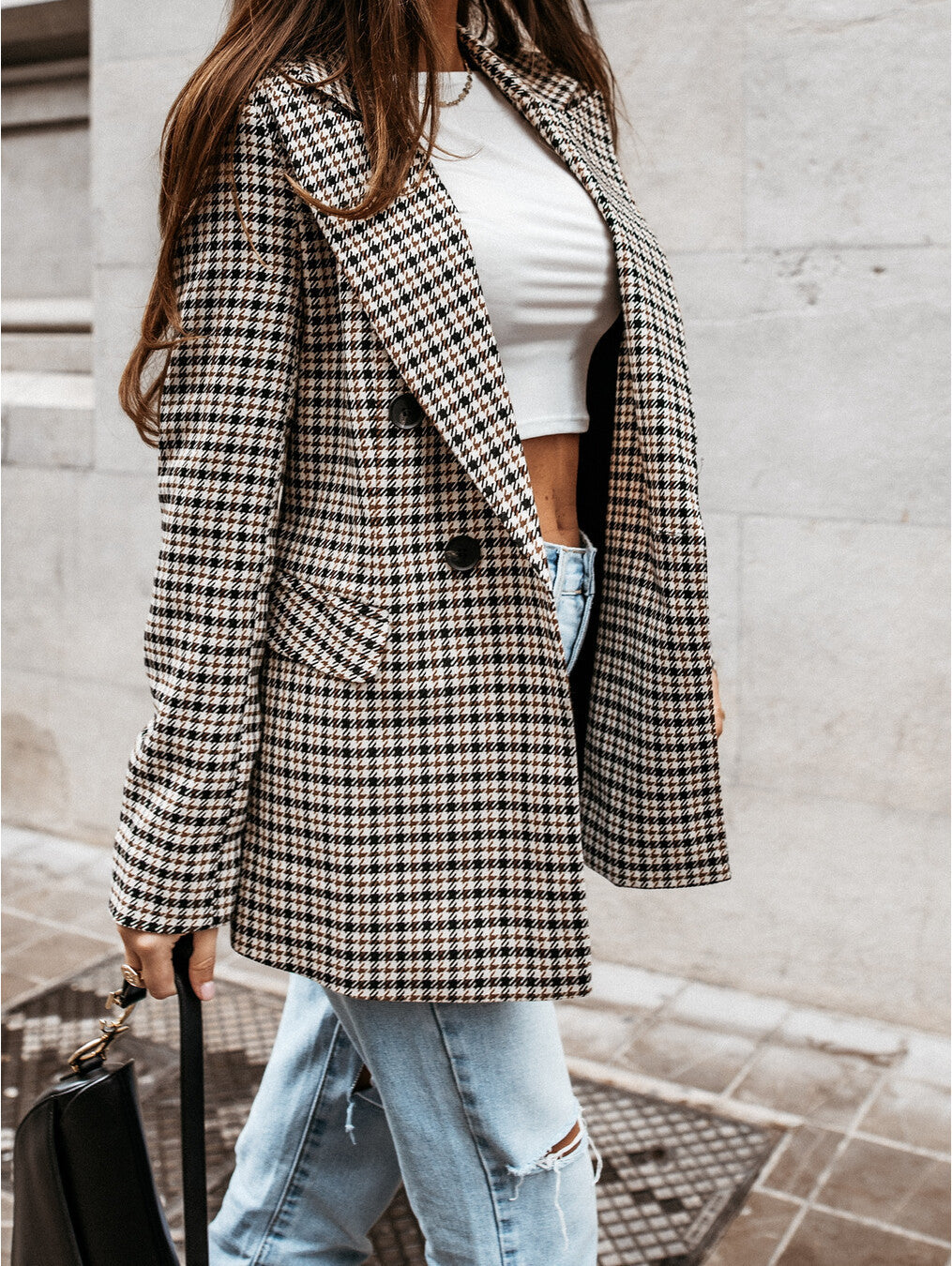 Myia Plaid Fall Blazer