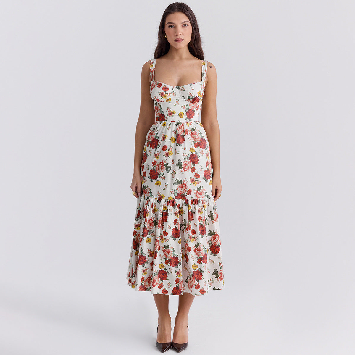 Alejandra Floral Midi Dress - York & Dante 