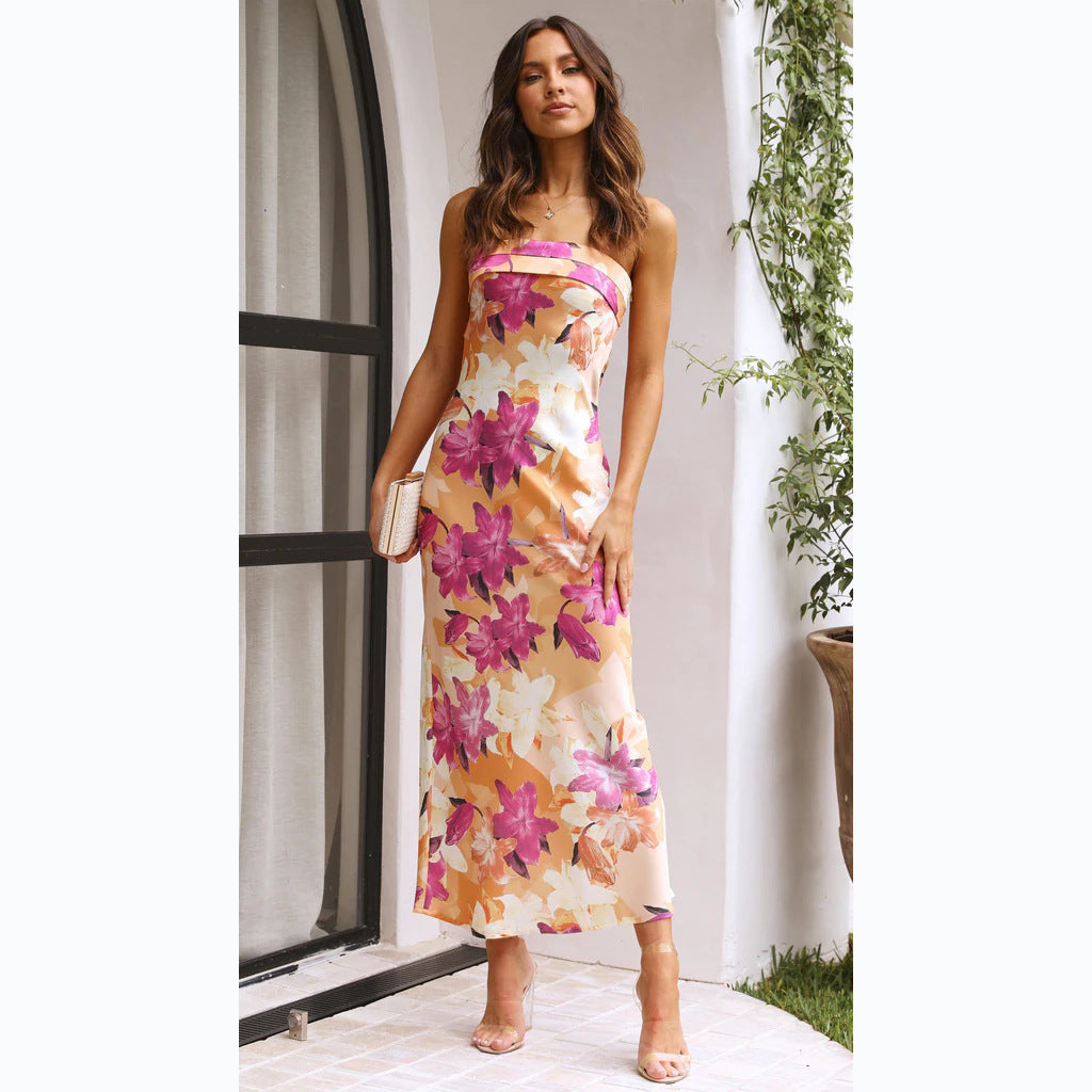 Julia's Floral Print Midi Dress - York & Dante 