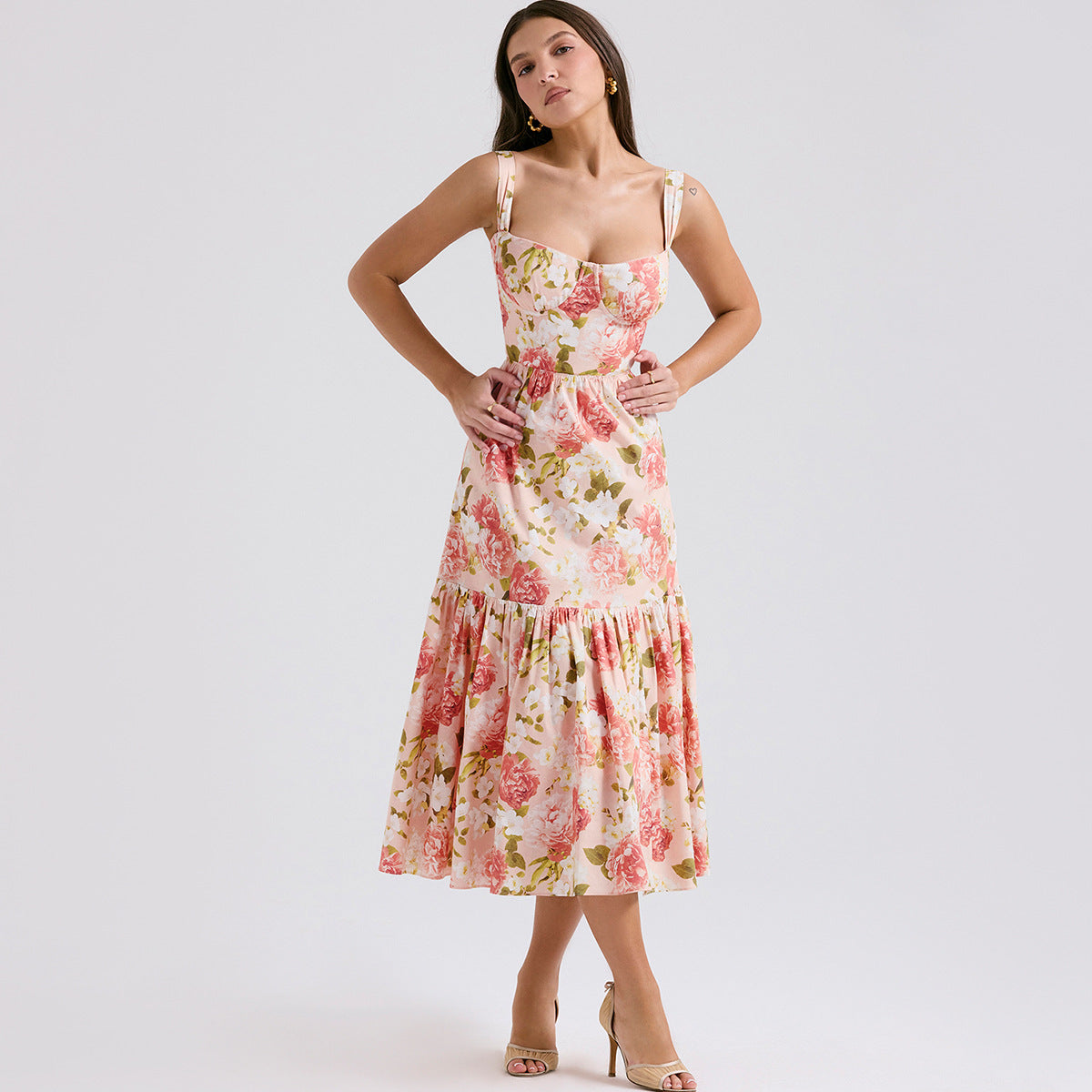 Alejandra Floral Midi Dress - York & Dante 