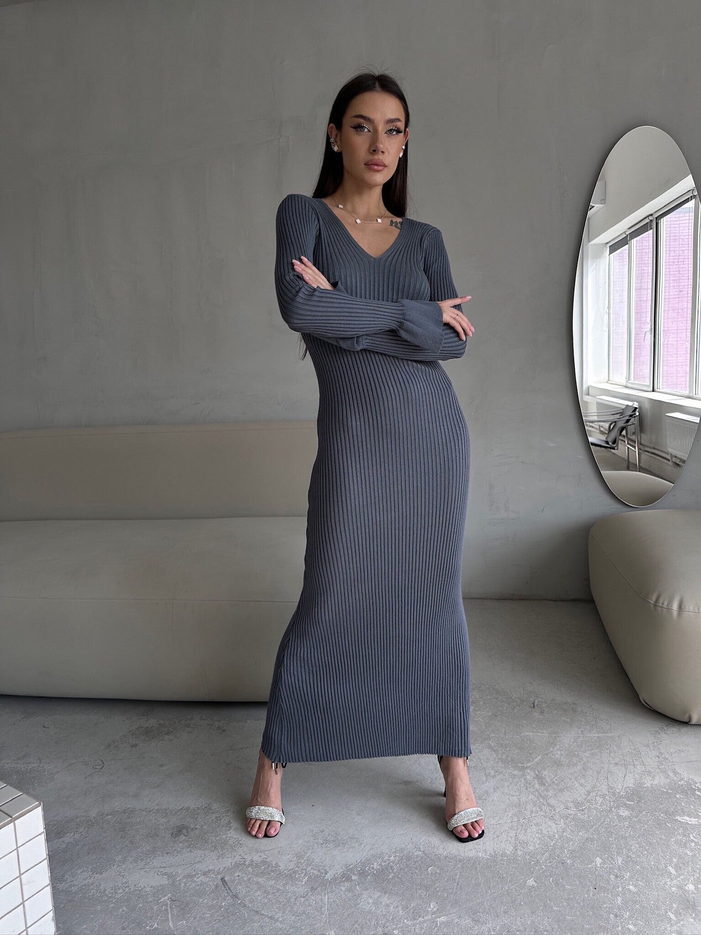 Corina Knitted Winter Maxi Dress