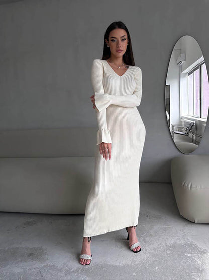 Corina Knitted Winter Maxi Dress