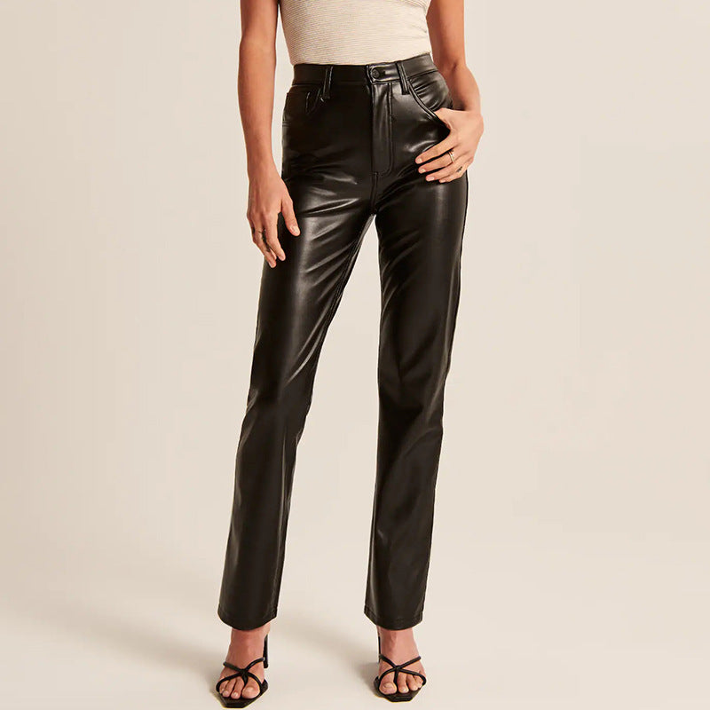 Winter Straight Leather Pants - York & Dante 