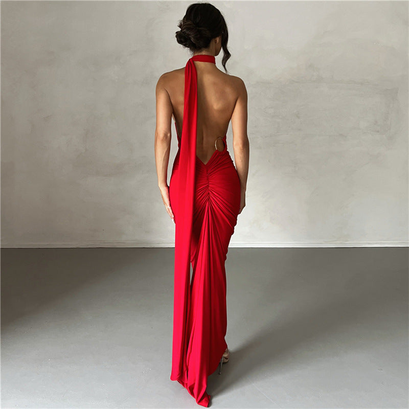 Backless best sale sheath dress