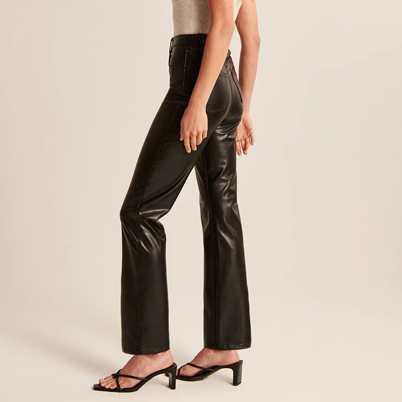 ヤンガーソングwide straight leather pants シュプリーム ネット特販 ネット通販