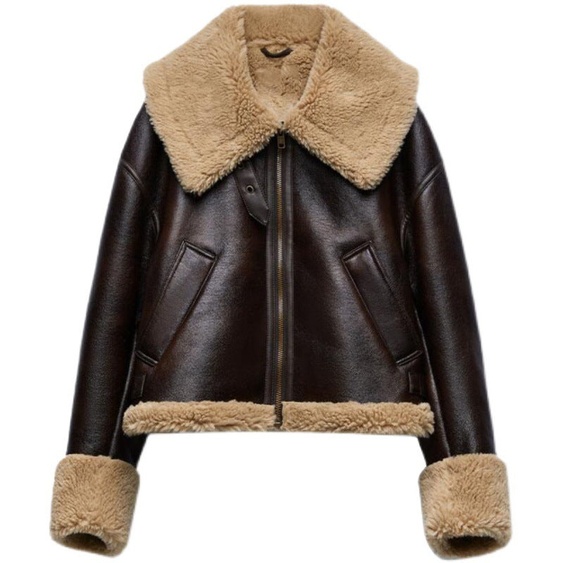 Glassons - Glassons Fur Leather Jacket on Designer Wardrobe