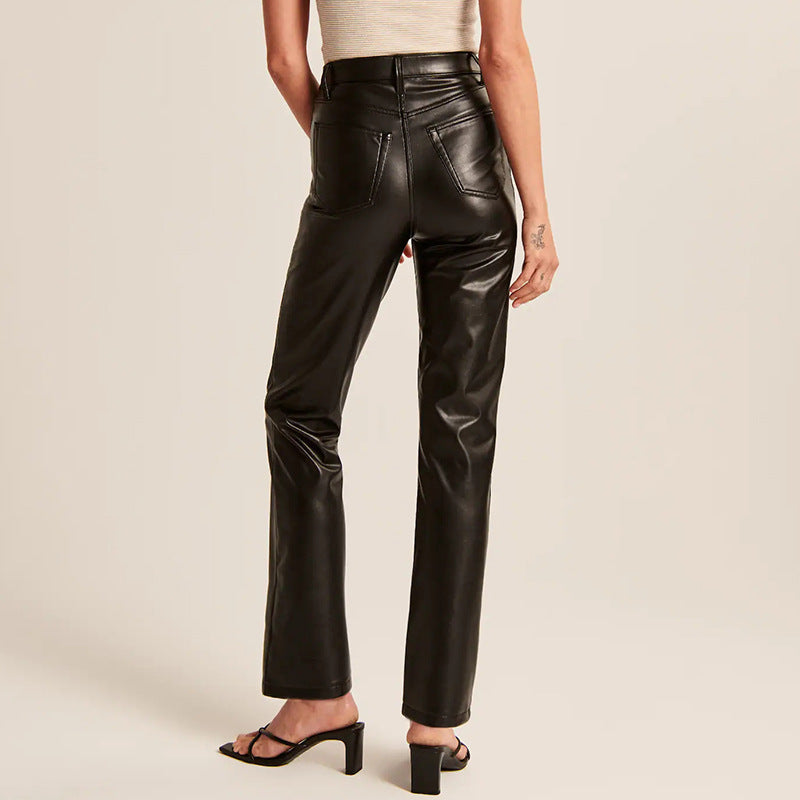 Winter Straight Leather Pants - York & Dante 